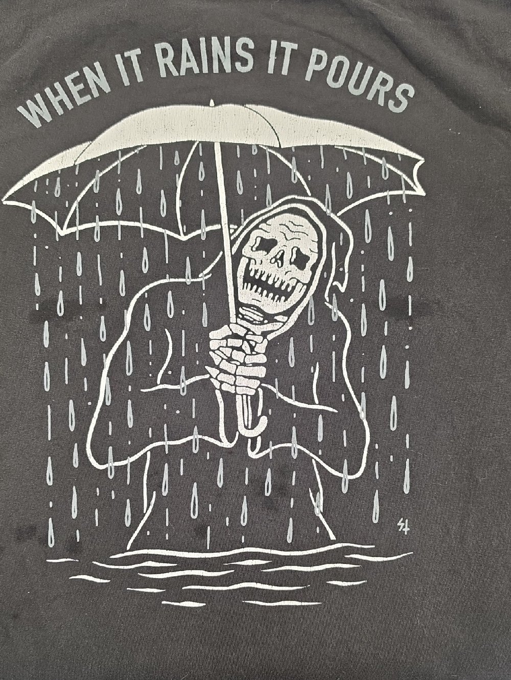 Lurking Class When It Rains It Pours Skeleton Tee•Medium• Black